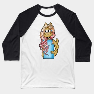 Cupcake Cat Girl Baseball T-Shirt